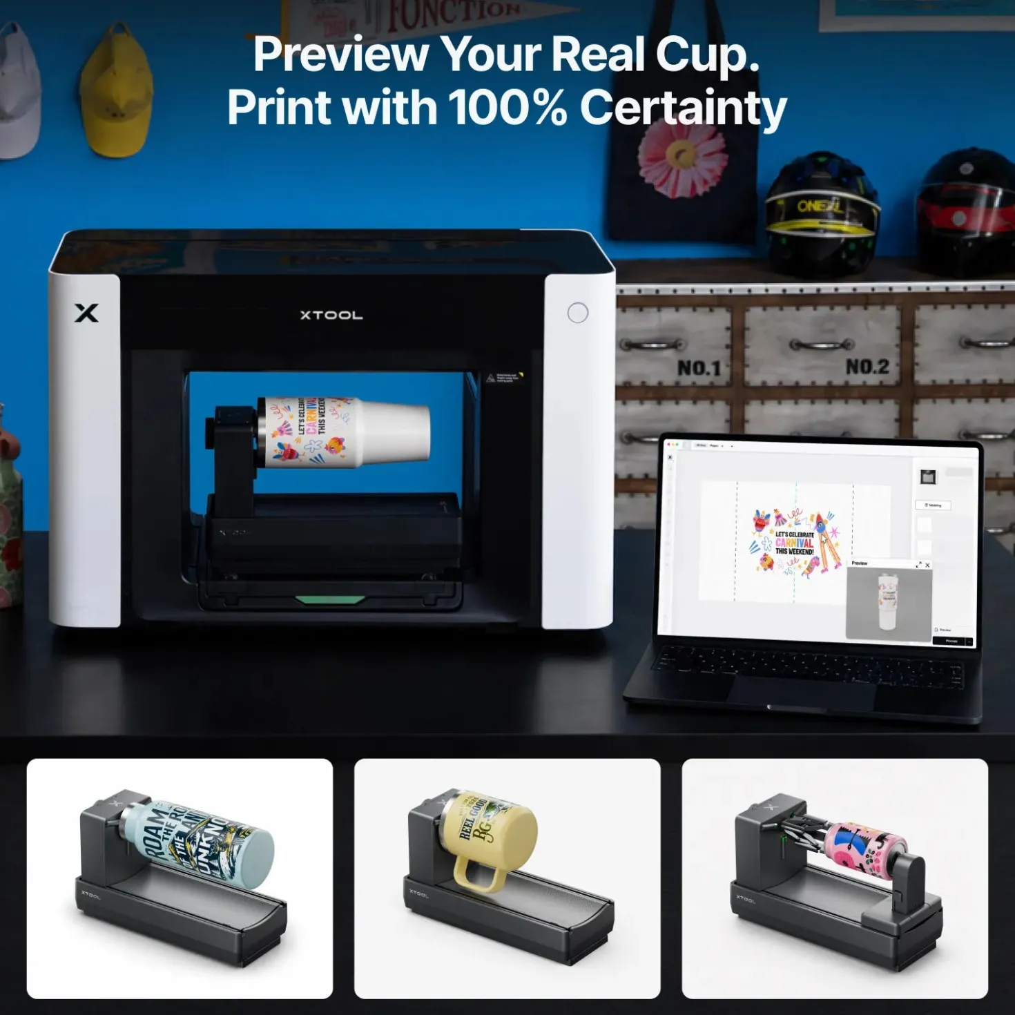 xTool - O1 Omni Printer - Dual UV - Versatile Bundle