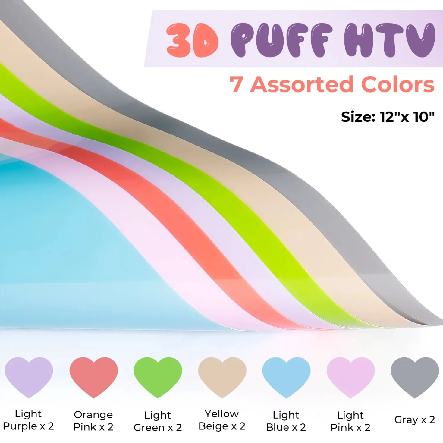 xTool - Pastel Puff Vinyl Heat Transfer (14pcs)