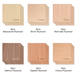 xTool - Plywood Sheets Trial Kit - 3mm (18pcs)