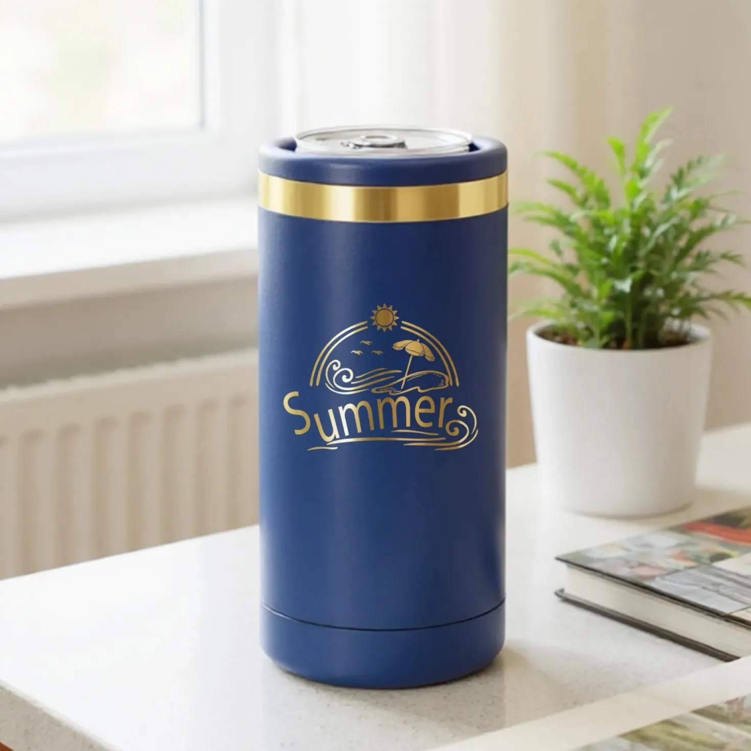 xTool - Slim Can Cooler (12oz/0.35L) - Navy to Gold