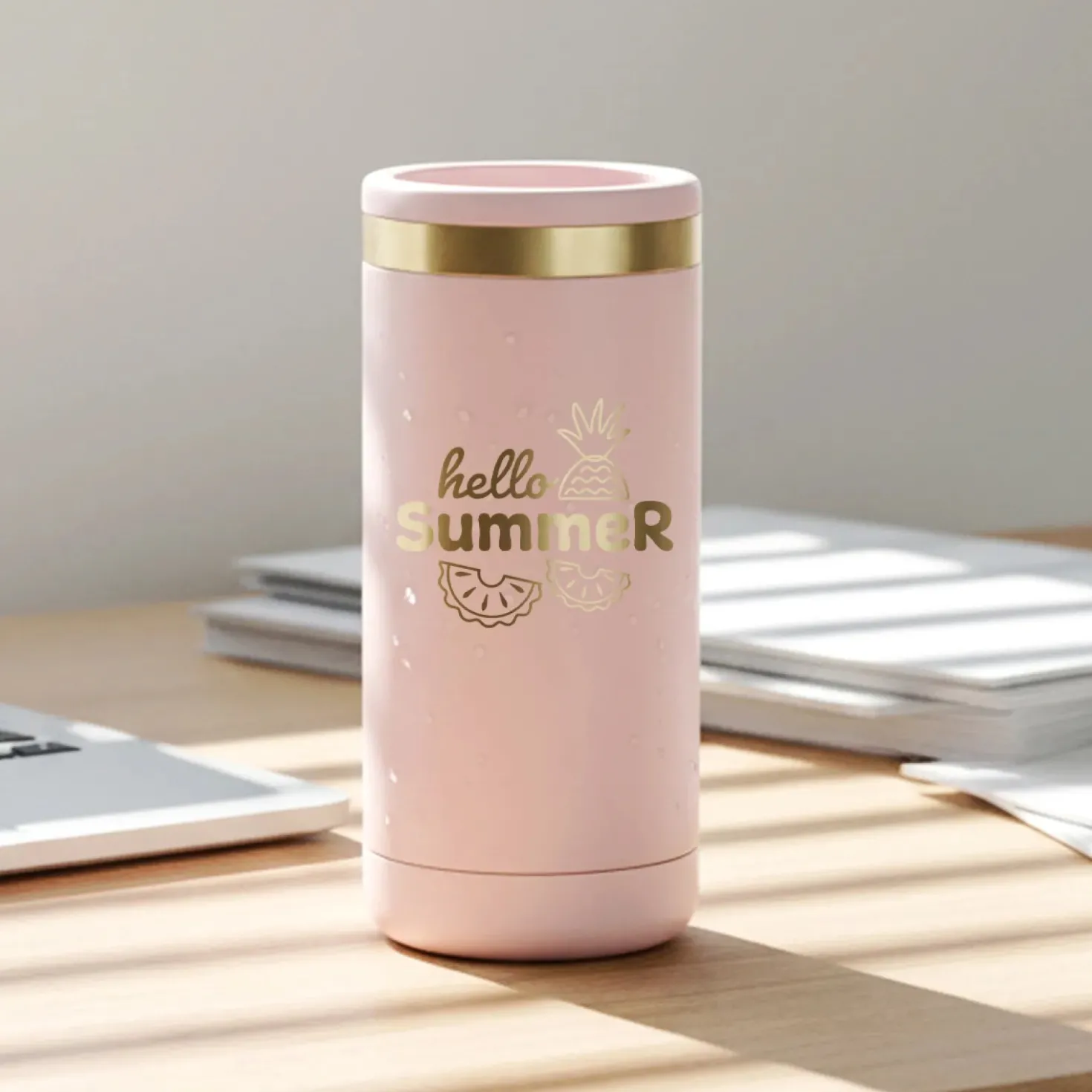 xTool - Slim Can Cooler (12oz/0.35L) - Pink to Gold