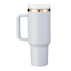 xTool - Stainless Steel Tumbler with Removable Handle - Light Blue Grey To Gold (40z/1.18L)