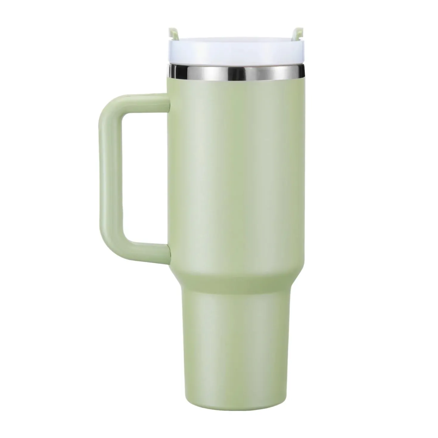 xTool - Stainless Steel Tumbler with Removable Handle - Army Green To Silver (40z/1.18L)