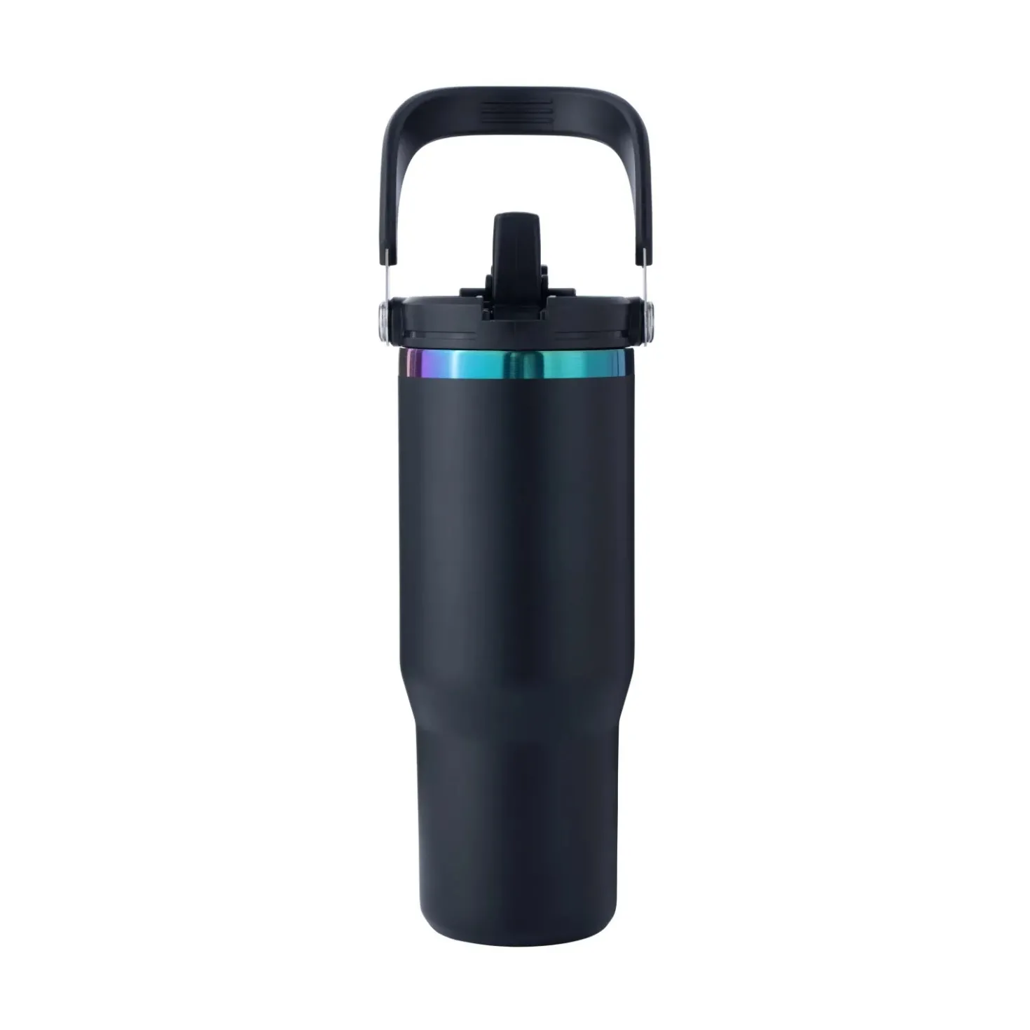 xTool - Stainless Steel Tumbler with Handle and Straw - Black to Iridescent (30oz/0.88L)
