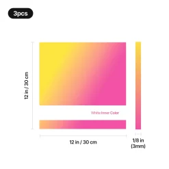 xTool - Two-Tone Glossy Acrylic Sheet Plexiglass - 3mm - Pink Iridescent (3 pcs)