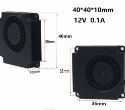 40x40x10mm - 12V - Brushless Cooling Blower Fan/Blæser (Ex Creality-A31)